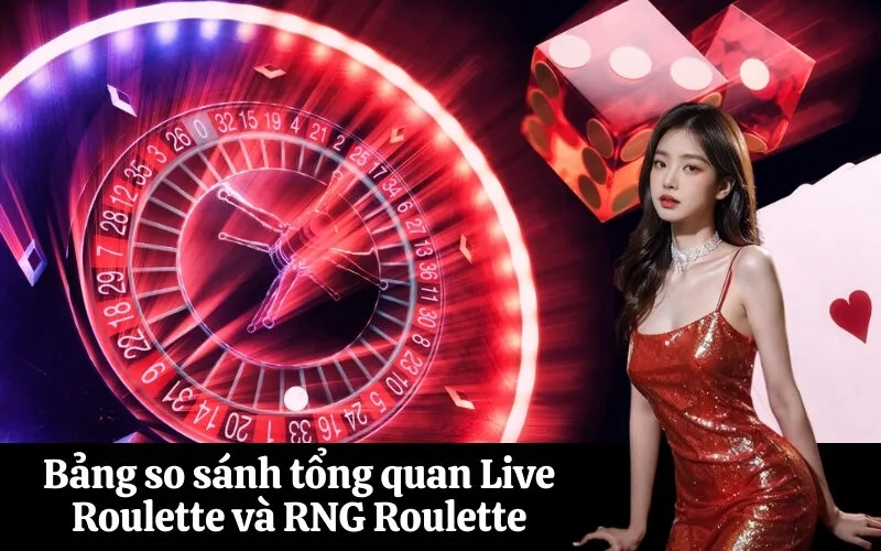 Bảng so sánh tổng quan Live Roulette và RNG Roulette