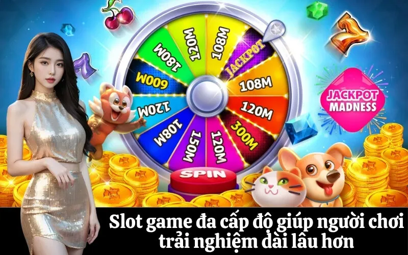 Slot game đa cấp độ giúp người chơi trải nghiệm dài lâu hơn